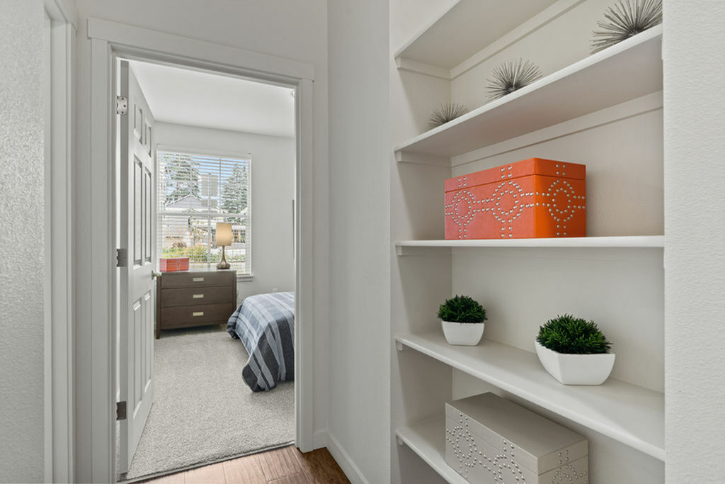 built in bookshelves for storage