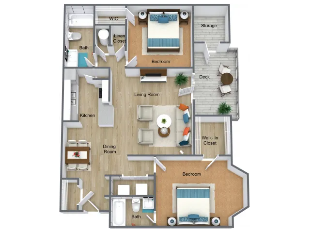 2 BEDROOM 2 BATH APARTMENT