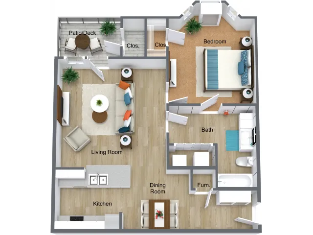 1 BEDROOM 1 BATH APARTMENT