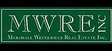 Elegant green and white logo for MWRE Inc., featuring the full name Marshall Weinerman Real Estate Inc.