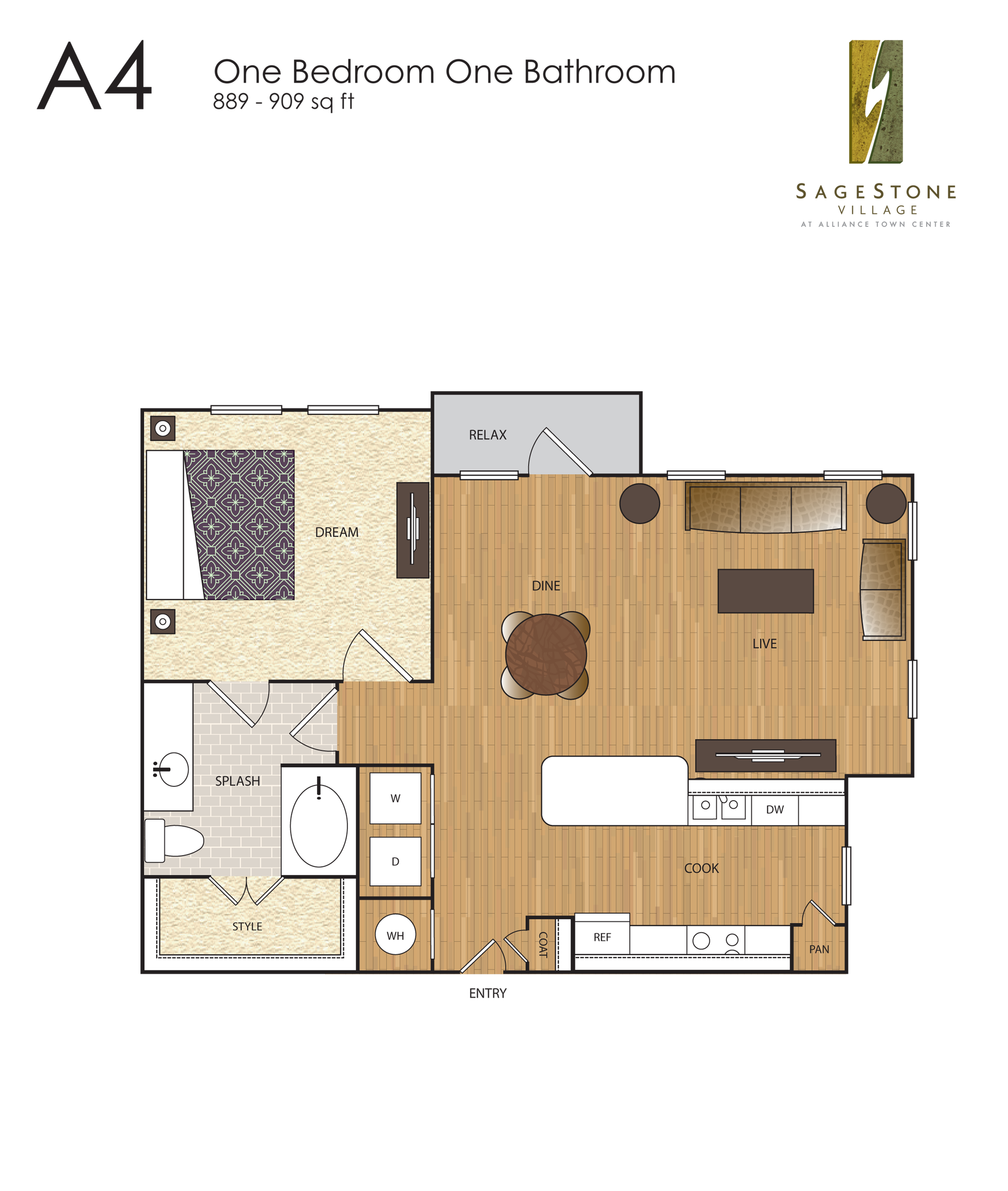 SageStone Village - A4 1 BR / 1 BA