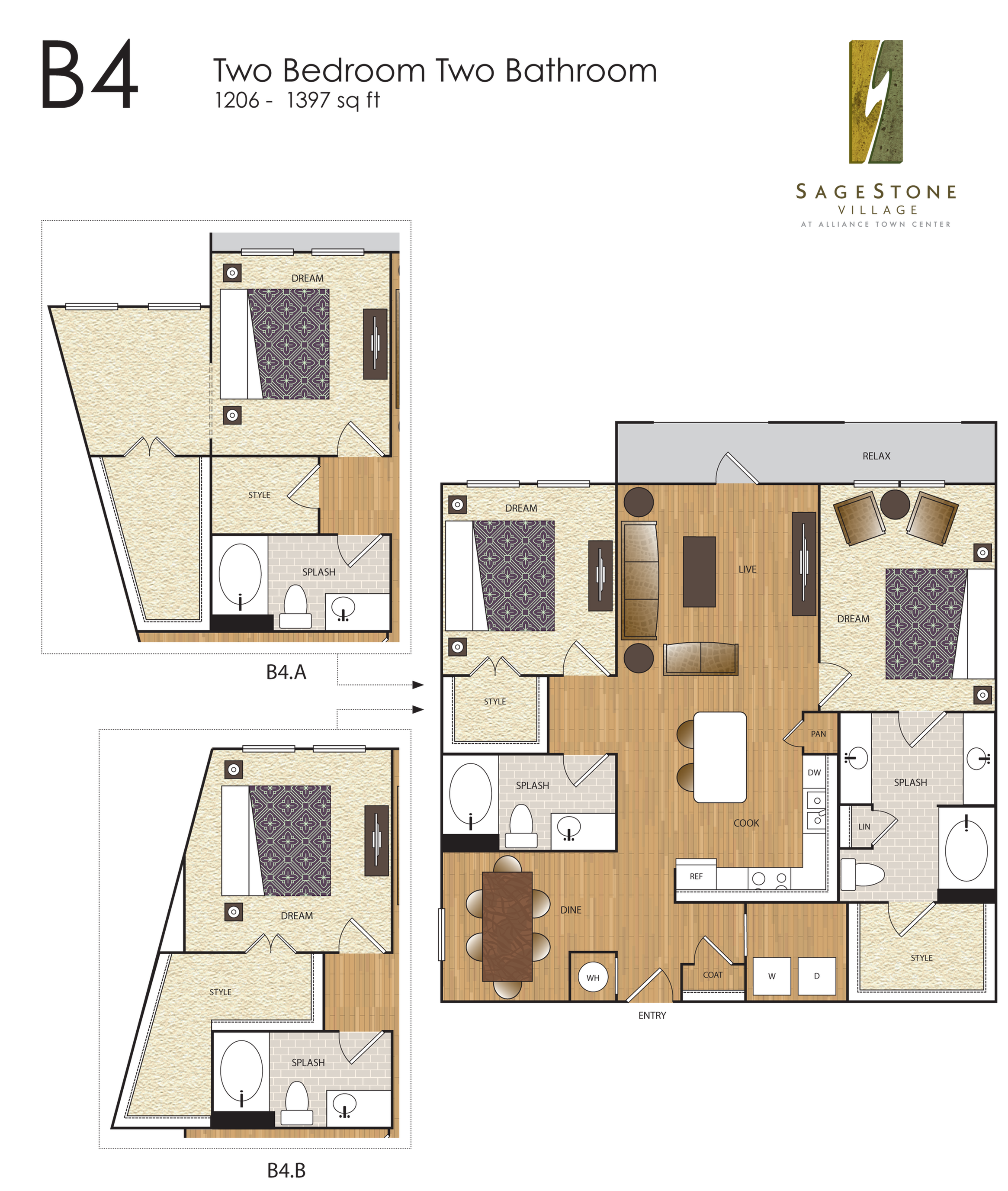 SageStone Village - B4a 2 BR / 2  BA