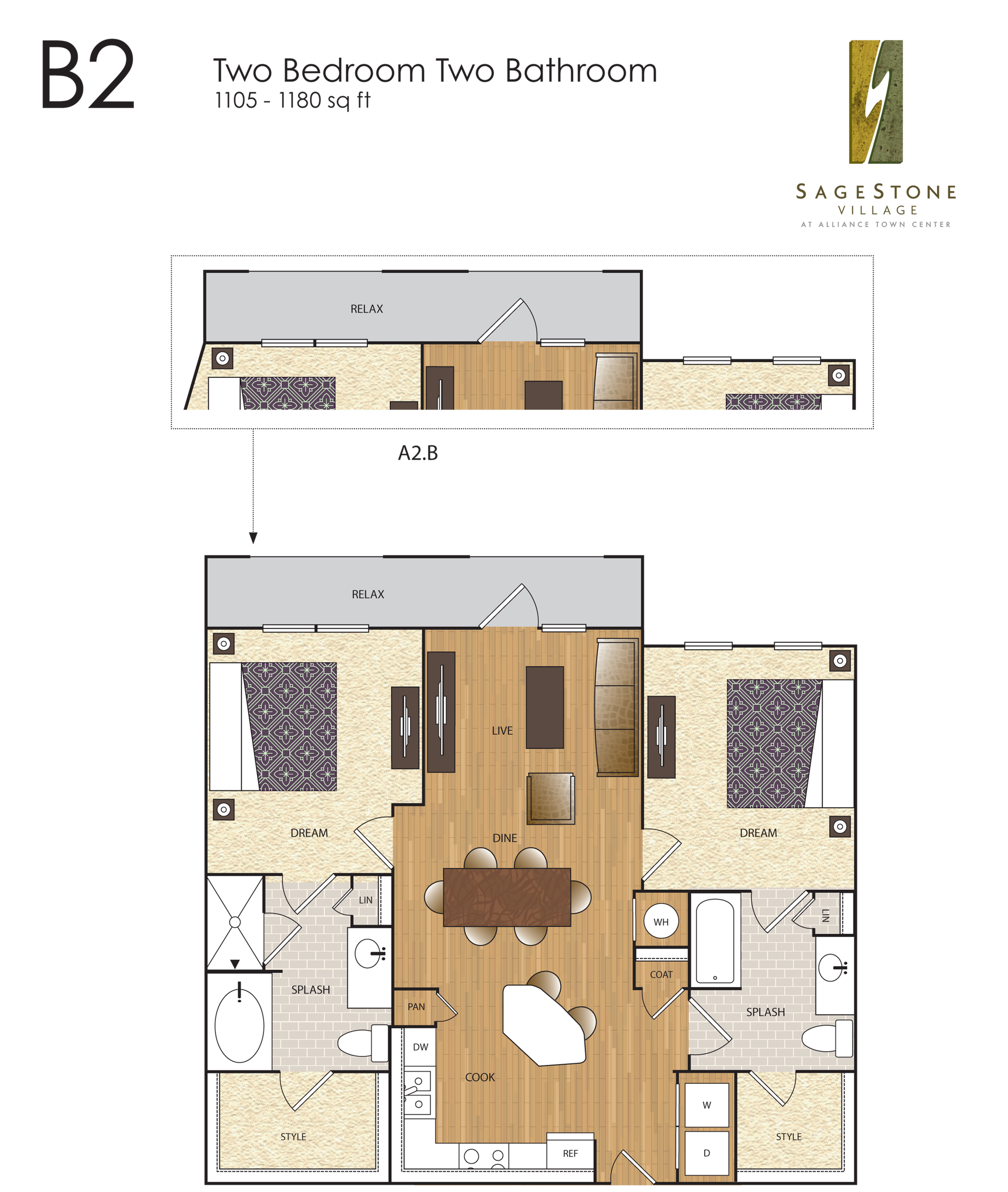 SageStone Village - B2a 2 BR / 2 BA