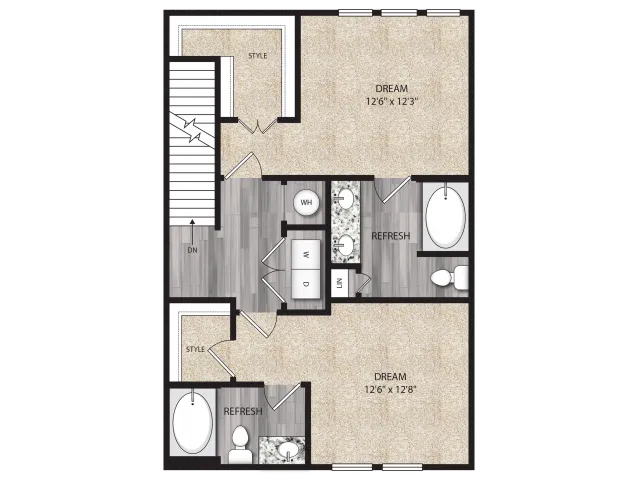 TH1 Floor Plan Third Floor