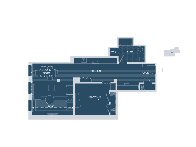 Floor Plan 6 | Boston Seaport Apartments | 381 Congress