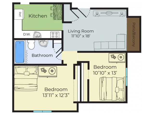 Two Bedroom Floorplan