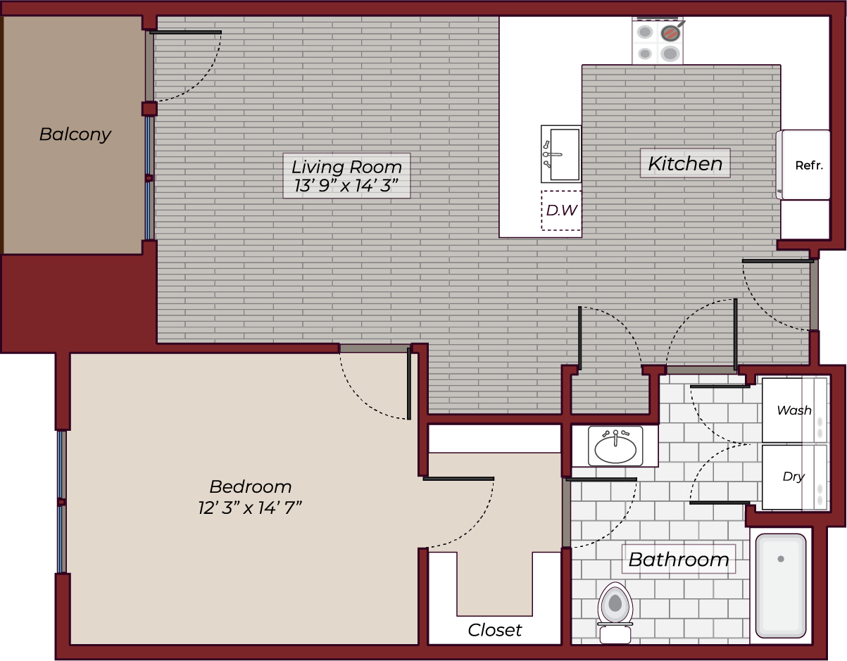 Spruce 1 Bed Apartment The James