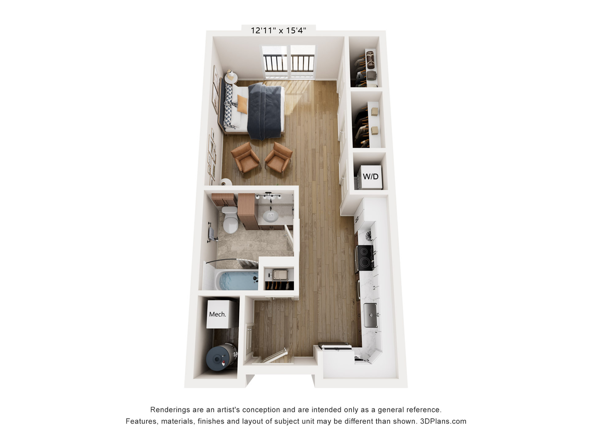 Monadnock Place - Studio Floorplan