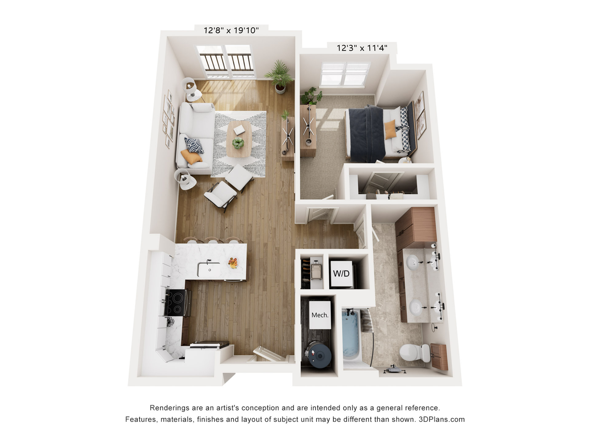 Monadnock Place - One-Bedroom Floorplan
