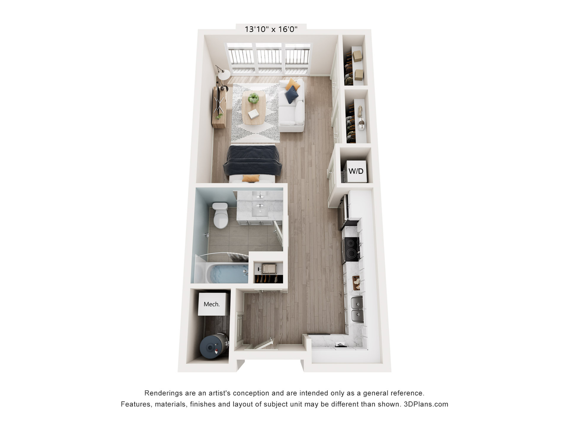 Taylor Pointe - Studio Floorplan