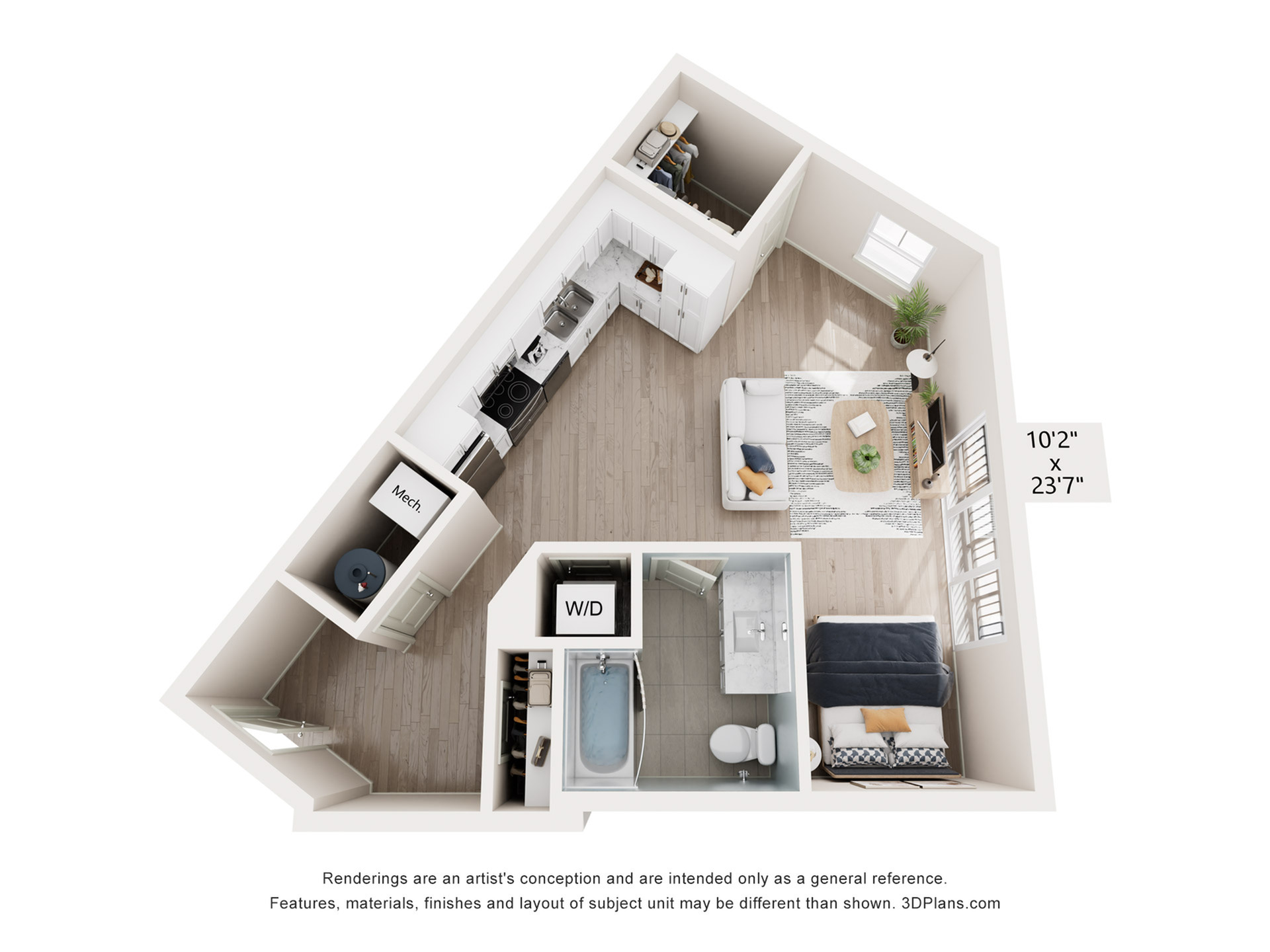 Taylor Pointe - One-Bedroom Floorplan