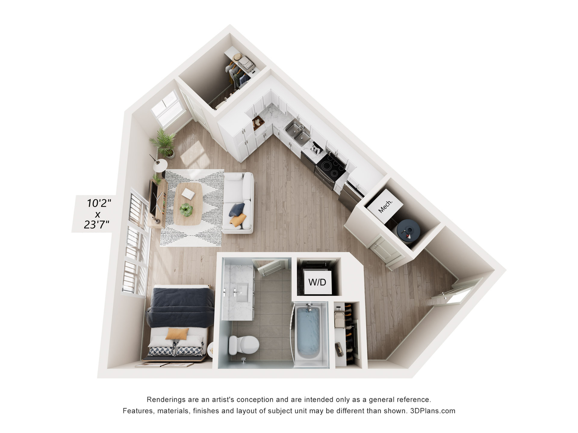 Taylor Pointe - One Bedroom Floorplan