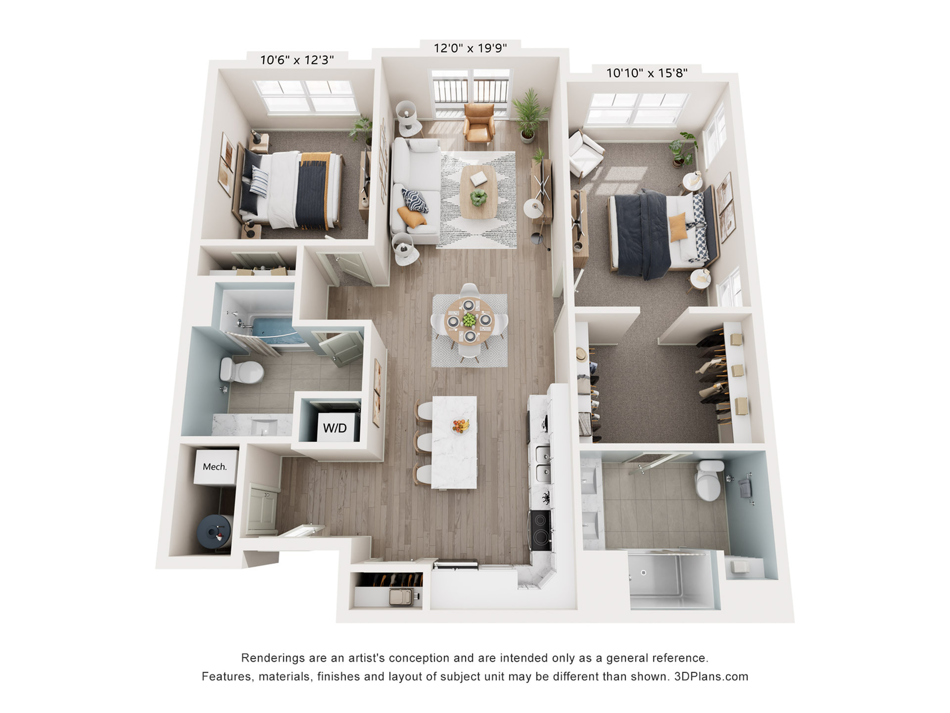 Taylor Pointe - Two-Bedroom Floorplan