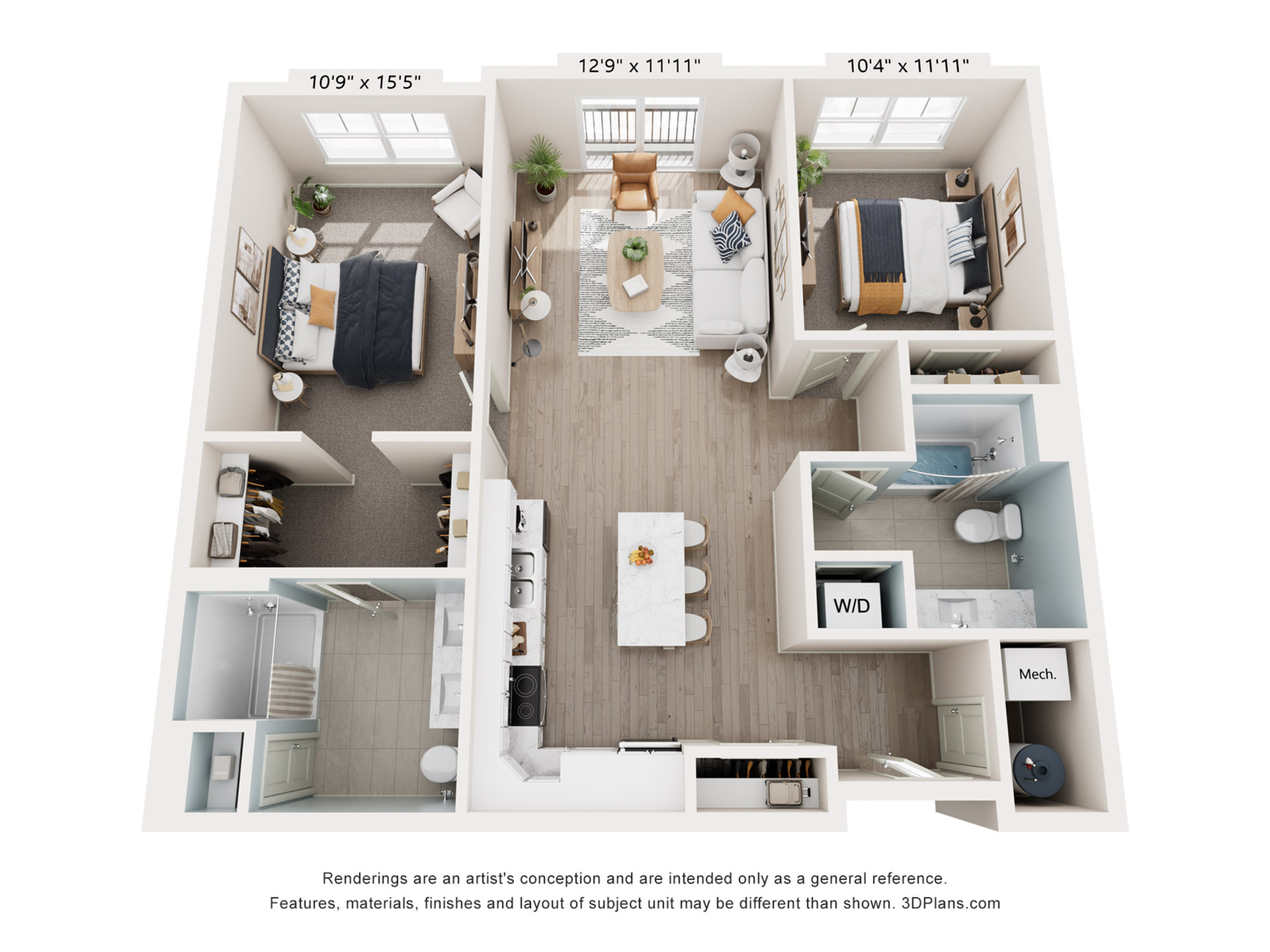 Taylor Pointe - Two-Bedroom Floorplan