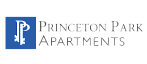 Elegant logo design of Princeton Park Apartments featuring a regal blue and white color scheme, conveying sophistication and modern living.