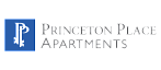 Sleek logo of Princeton Place Apartments featuring a stylized 'P' and key design, exuding sophistication and modern living.