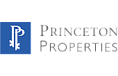 Elegant Princeton Properties logo featuring a stylized key design in a striking blue square.