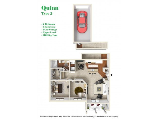 Kelly Reserve Apartments Overland Park Kansas Quinn2 Floor Plan
