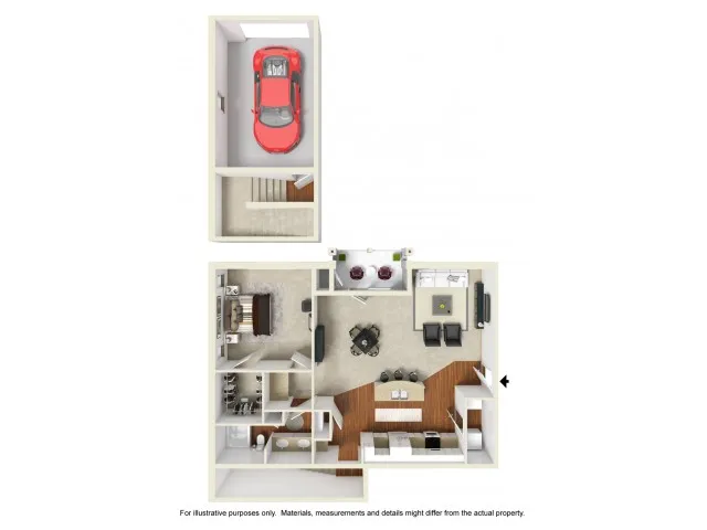 Rory Style 2 - 
2nd Floor Front - Will have wood style flooring in living space