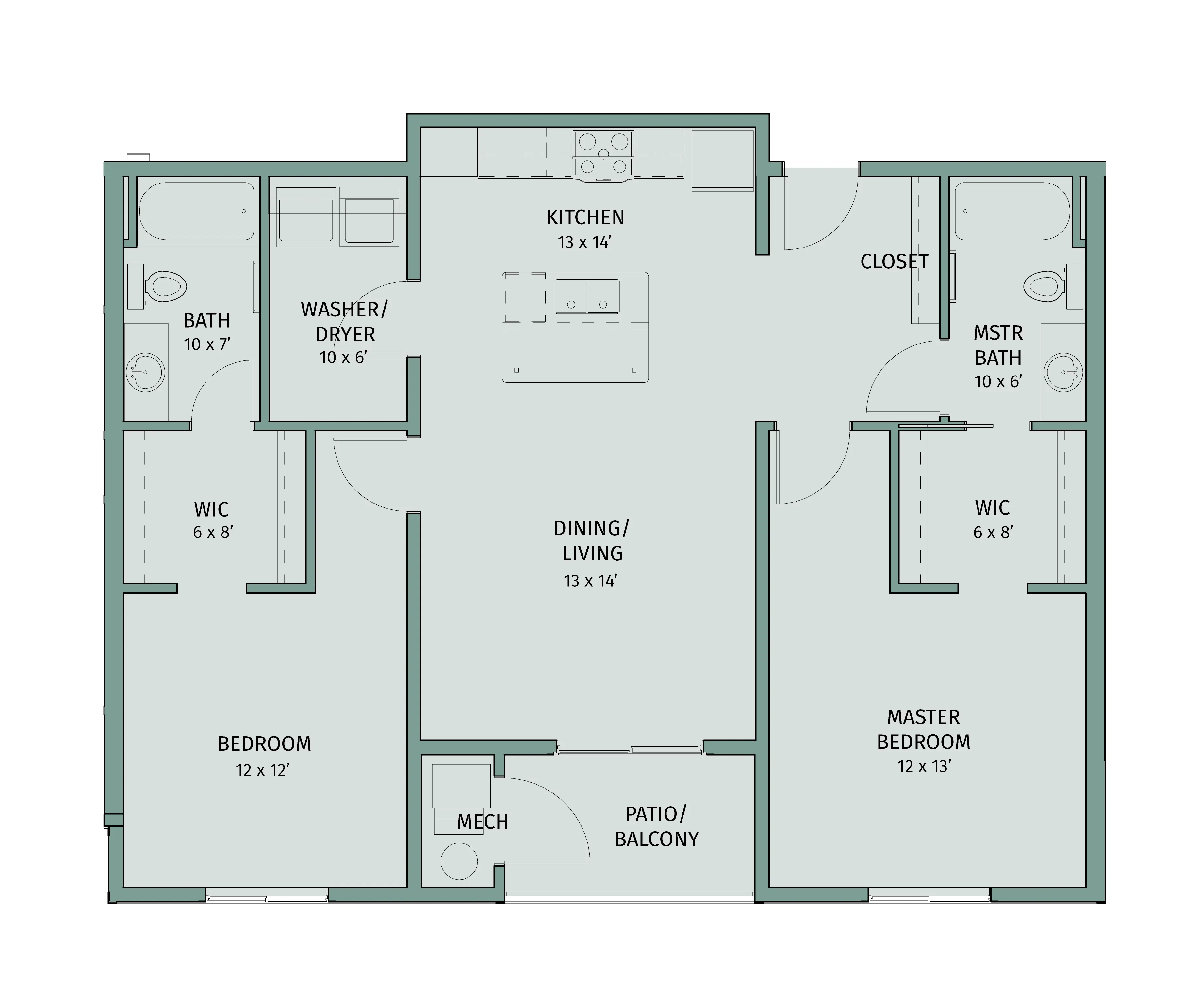 Indigo- 2 Bedroom, 2 Bathroom