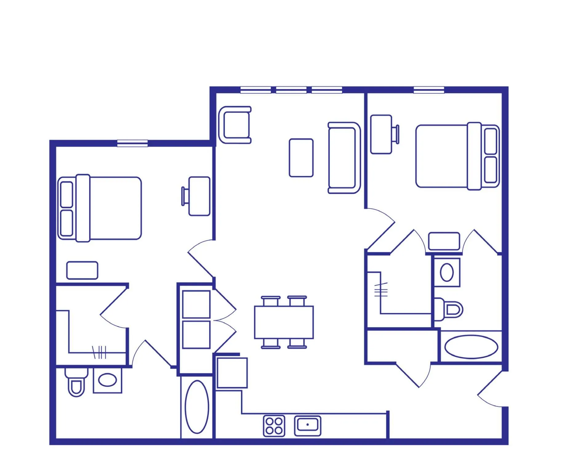 2 BEDROOM, 2 BATH