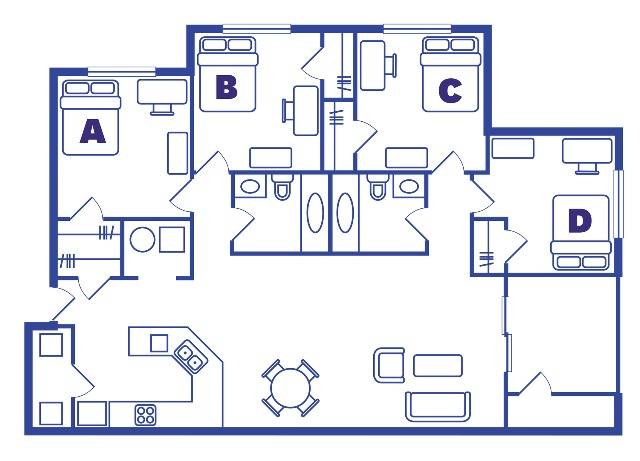 4 Bedroom, 2 Bath West