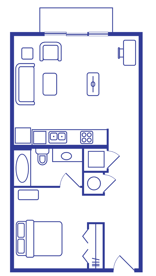 1 BEDROOM. 1 BATH A1
