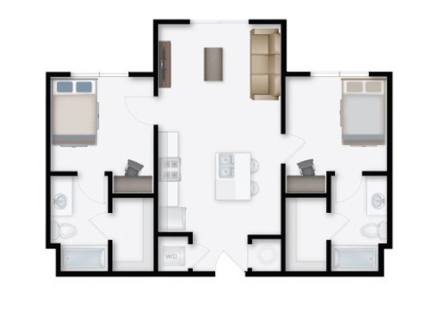 2 BEDROOM, 2 BATH