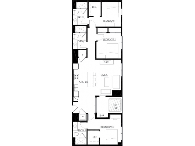 University House Tempe - 3 BEDROOM, 3 BATH PENTHOUSE