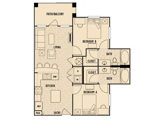 University House Fayetteville - 2 BEDROOM, 2 BATH