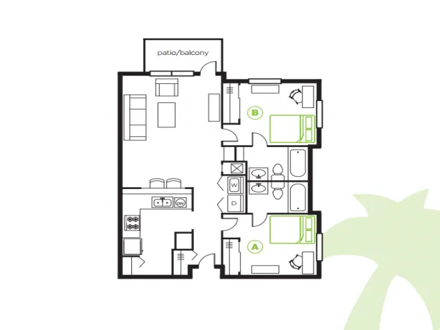 Cambridge at Southern-The Palms - 2 BEDROOM, 2 BATH