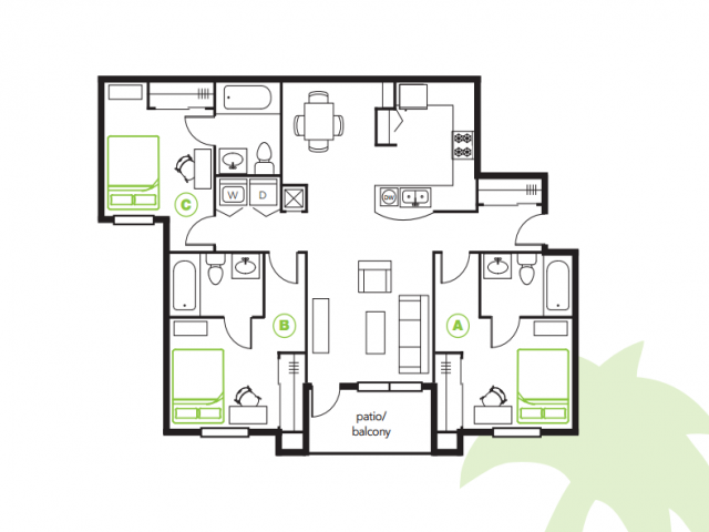 Cambridge at Southern-The Palms - 3 BEDROOM, 3 BATH