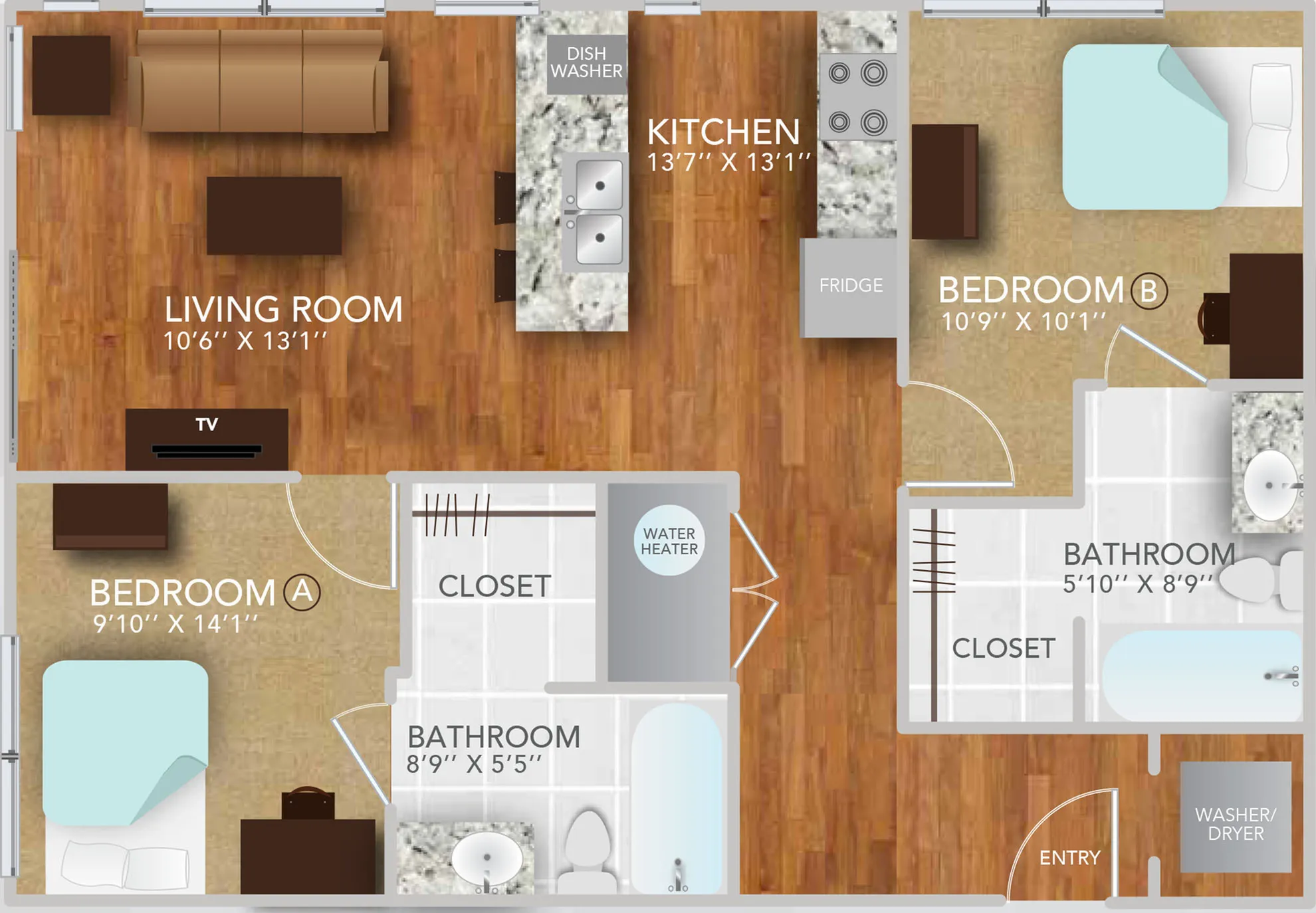 Atmosphere - 2 BEDROOM, 2 BATH