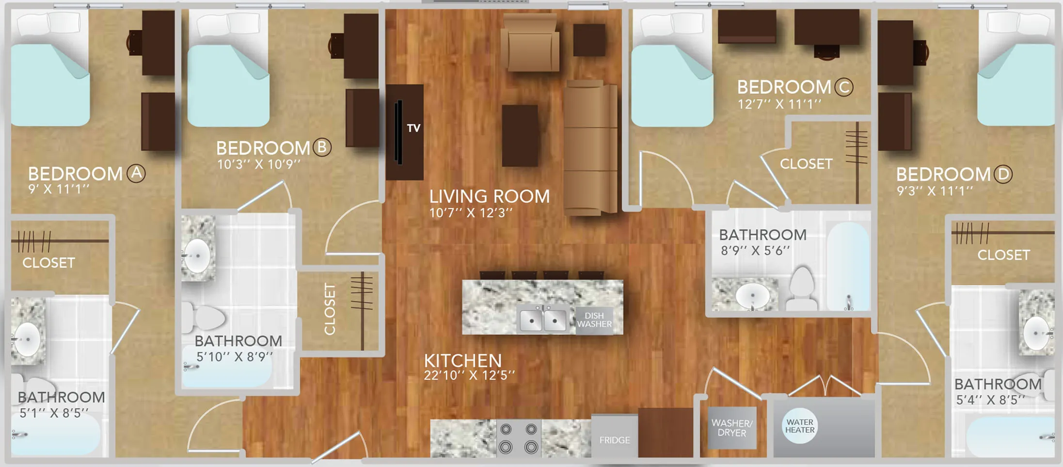 Atmosphere - 4 BEDROOM, 4 BATH XL