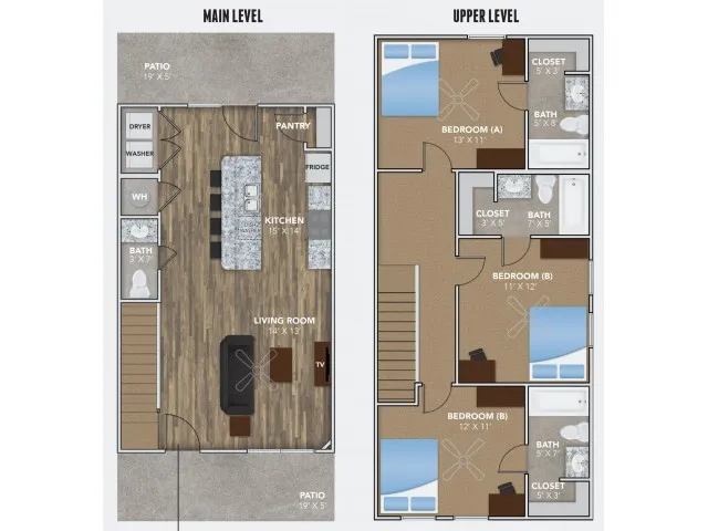 Annex - 3 BEDROOM, 3.5 BATH COUPLED COTTAGE