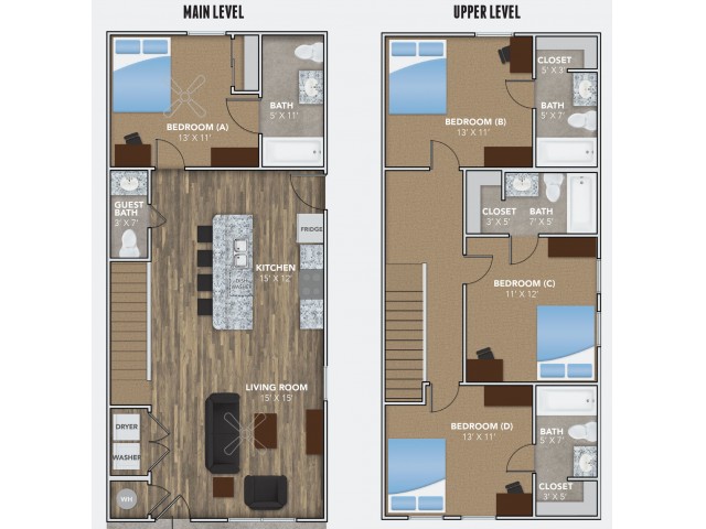 Annex - 4 BEDROOM, 4.5 BATH COUPLED COTTAGE