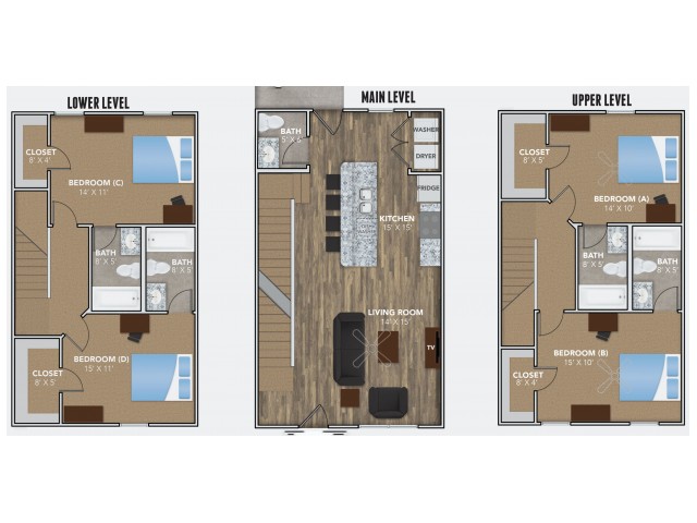 Annex - 4 BEDROOM, 4.5 BATH TOWNHOUSE