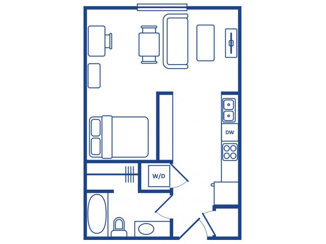 1 BEDROOM, 1 BATH