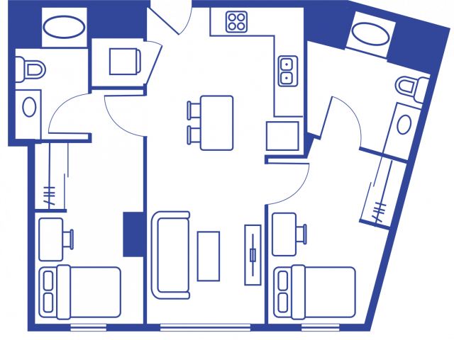 2 BEDROOM, 2 BATH A