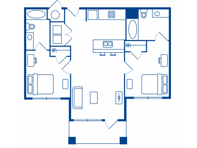 2 BEDROOM, 2 BATH A