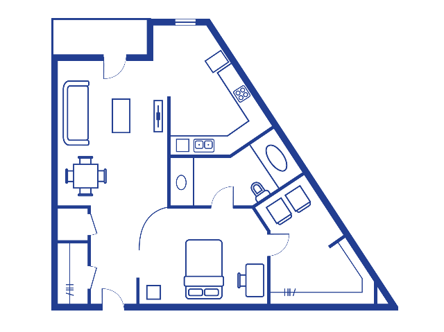 1 Bedroom, 1 Bathroom