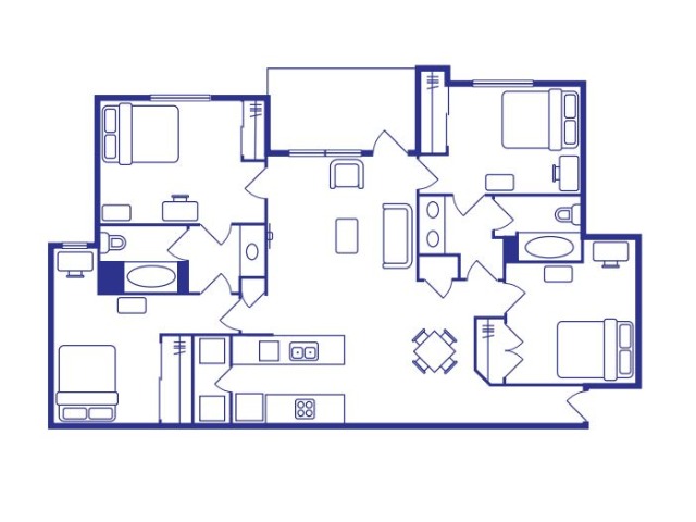4 BEDROOM, 2 BATHROOM