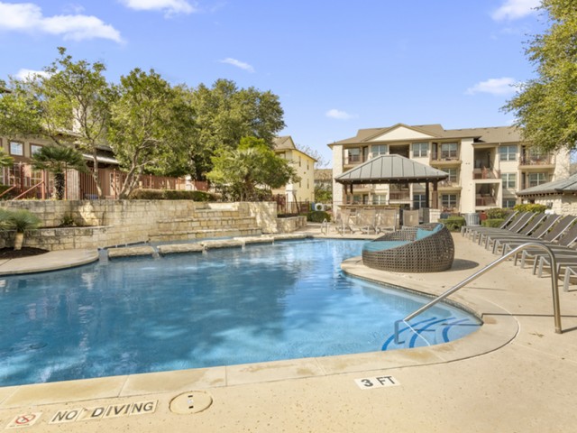 Image of Resort Style Pool with Sundeck and TV's for Hillside San Marcos