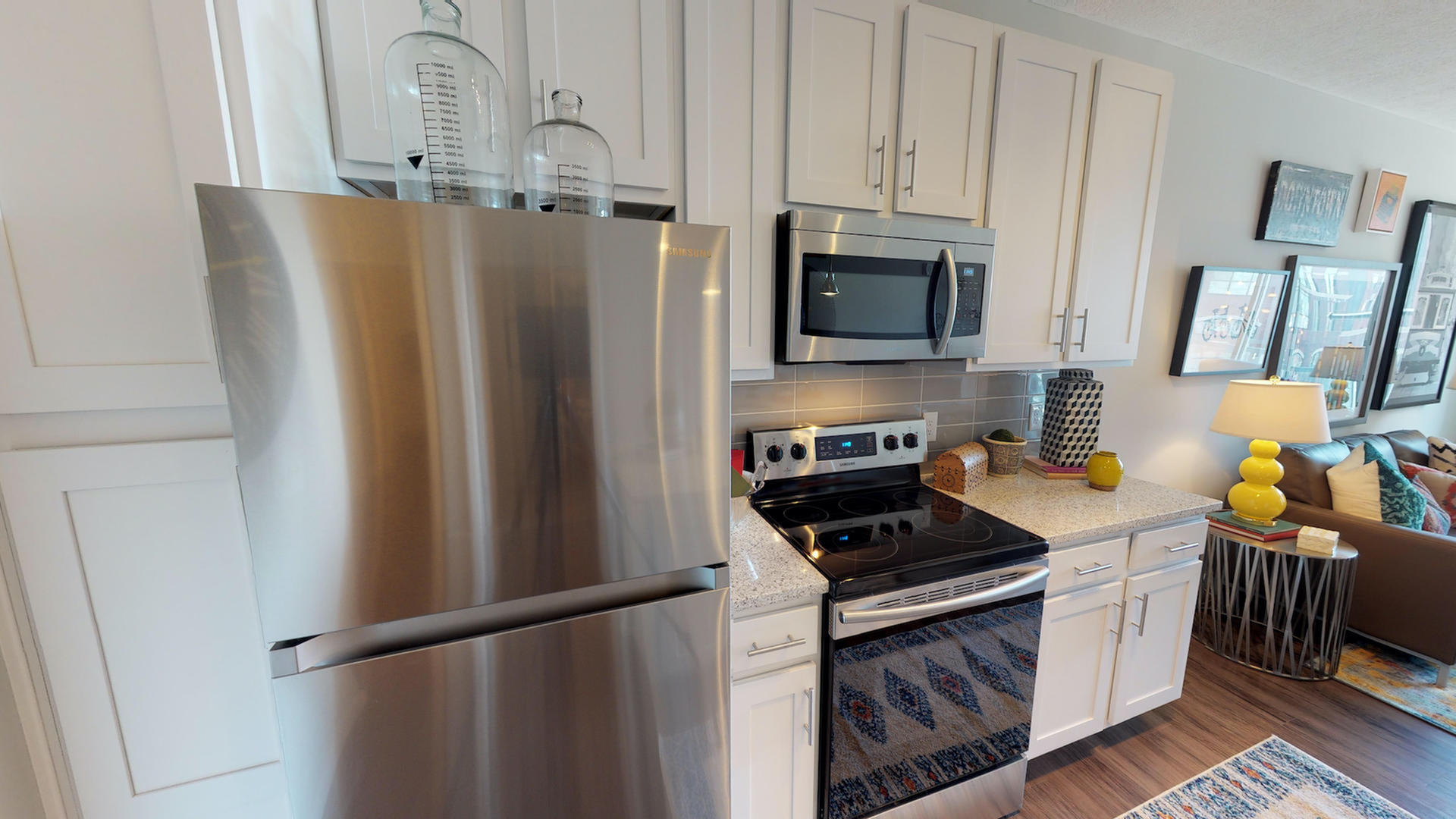 Image of Tile Backsplash & Quartz Countertops for Luxe Belle