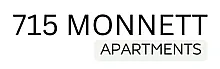 Modern branding for 715 Monnett Apartments, highlighting elegant urban living.