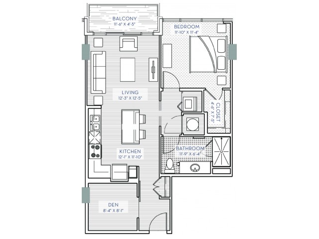 One Bedroom - Den | 1 Bed Apartment | One Light Luxury Apartments