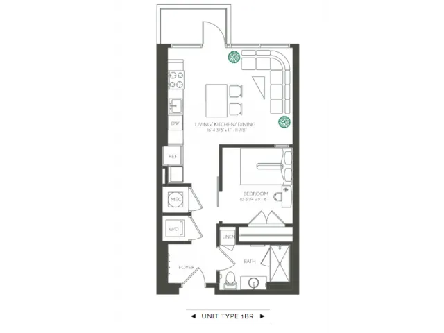 One Bedroom with Balcony