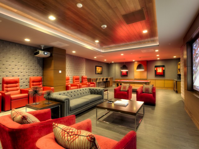 Theater and Social Room with Pool Table