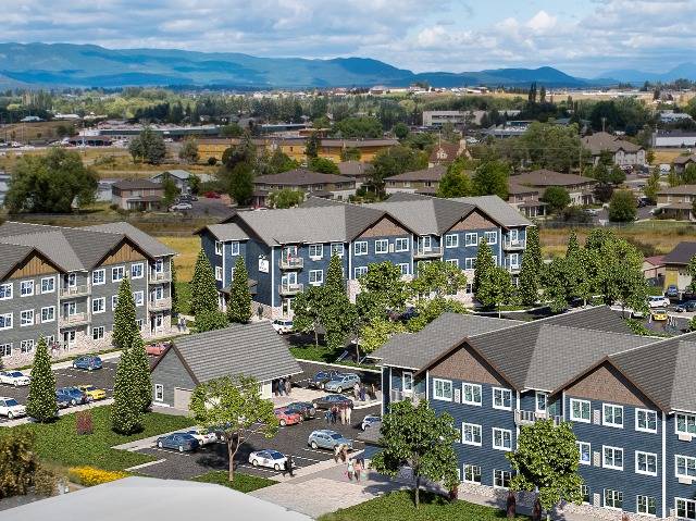 The Meridian exterior apartment rendering