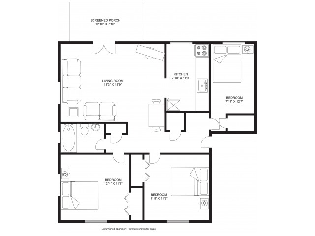 Hayes Houses - 3 Bedroom, 1 Bathroom